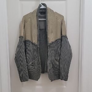 Vintage Washed Cable Knit Cardigan